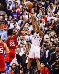  马克西压哨三分绝杀，76人险胜猛龙  